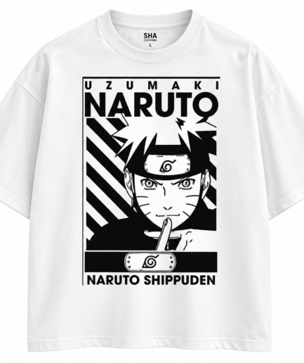 White Naruto Shippuden Oversized T-Shirt | SHA Clothing
