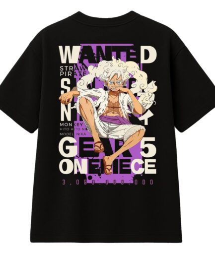 Luffy Gear 5 Anime Printed T-Shirt